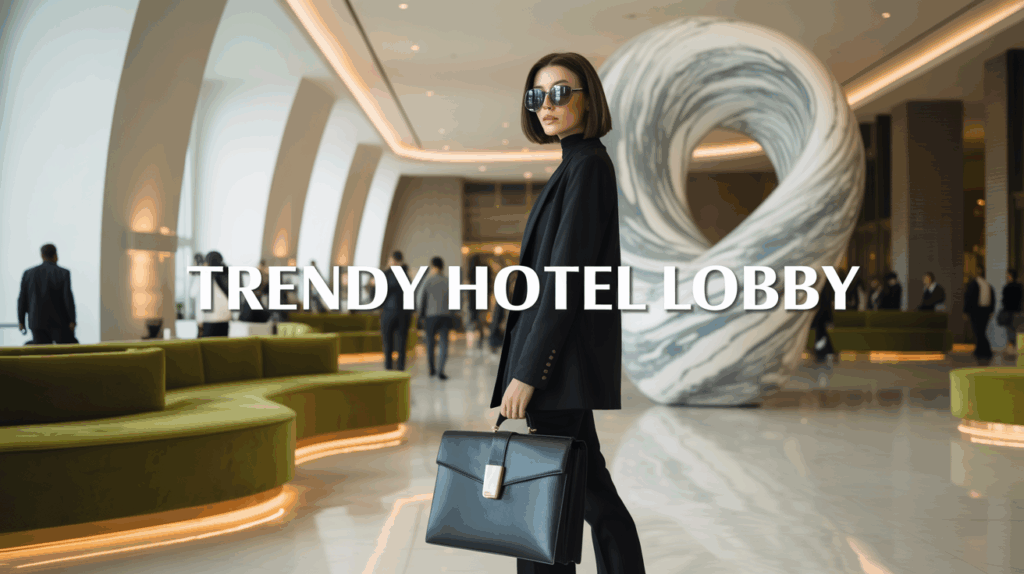Trendy Hotel Lobby